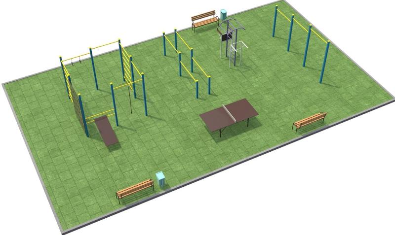 Проект спортплощадки 170 метров в Республике Дагестан в Республике Дагестан
