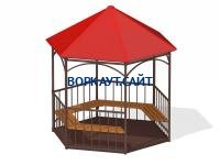 Беседка с лавками и полом МАФ 4122 в Республике Дагестан