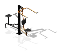 Уличный тренажер "Верхняя тяга Вело" УТ340 в Республике Дагестан