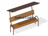 Лавочка под навесом МАФ 1607 в Республике Дагестан