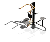 Уличный тренажер "Верхняя тяга Твистер стоя Твистер сидя" УТ336 в Республике Дагестан