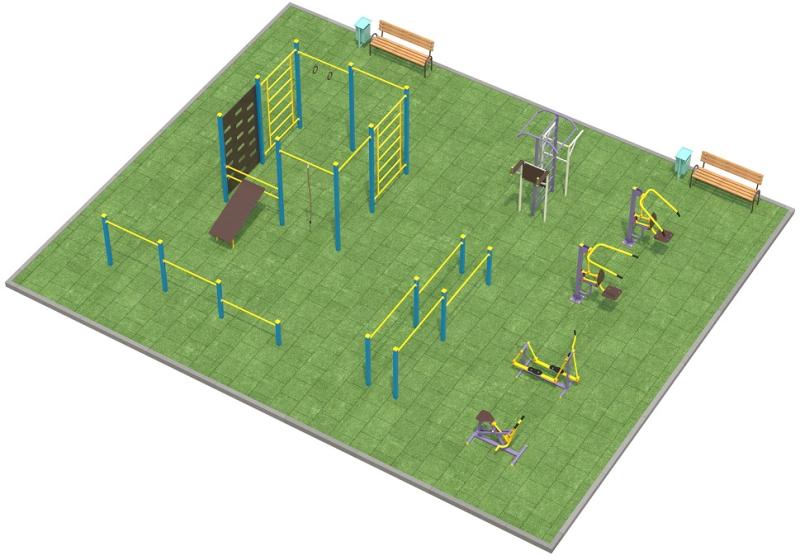 Проект спортплощадки 150 метров в Республике Дагестан в Республике Дагестан