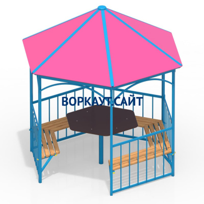 Беседка со столом и лавками МАФ 4121 в Республике Дагестан