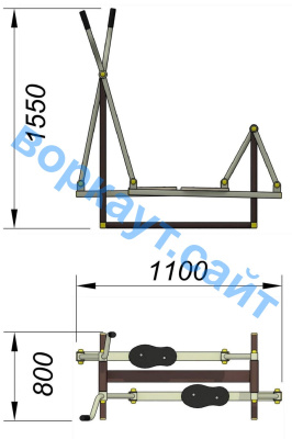 Уличный тренажер "Лыжник" УТ 008 в Республике Дагестан