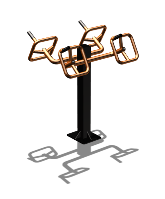 Уличный тренажер  "Штурвал двойной"  УТ201 в Республике Дагестан