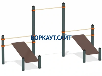 Воркаут с турником и двойной скамьей для пресса ВС-28 в Республике Дагестан
