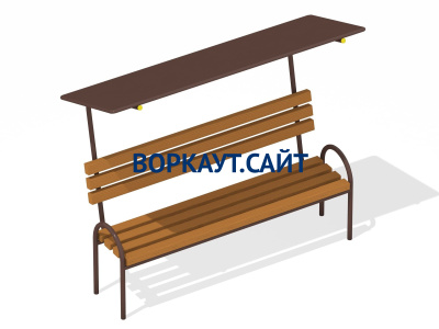 Лавочка под навесом МАФ 1607 в Республике Дагестан