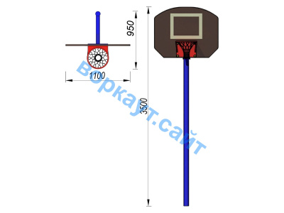 Баскетбольный щит СИО 3510 в Республике Дагестан