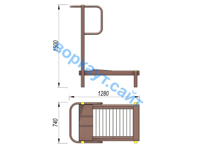 Уличный тренажер Беговая дорожка УТ 009 в Республике Дагестан