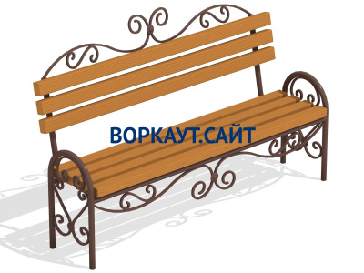 Лавочка кованная МАФ 1606 в Республике Дагестан