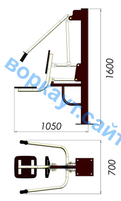 Уличный тренажер "Жим от груди" УТ 002 в Республике Дагестан
