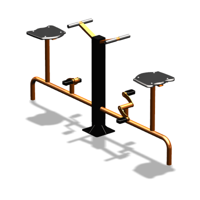 Уличный тренажер  "Вело двойной"   УТ211 в Республике Дагестан