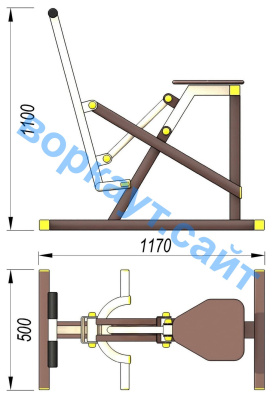 Уличный тренажер "Наездник " УТ 006 в Республике Дагестан
