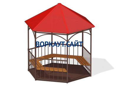 Беседка с лавками и полом МАФ 4122 в Республике Дагестан