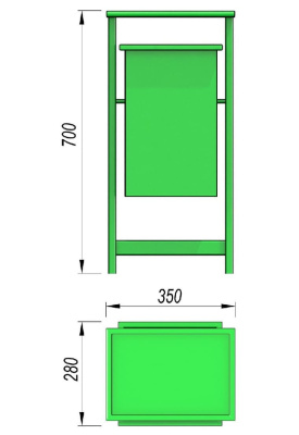 Урна с крышкой МАФ 1631 в Республике Дагестан