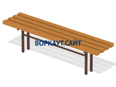 Лавочка без спинки МАФ 1601 в Республике Дагестан