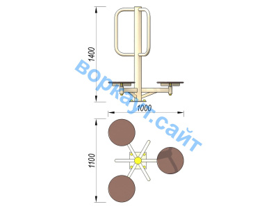 Уличный тренажер Орбита УТ 011 в Республике Дагестан