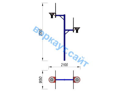 Баскетбольный щит двойной СИО 3511 в Республике Дагестан