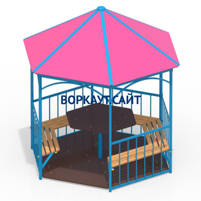 Беседка со столом, лавками и полом МАФ 4123 в Республике Дагестан