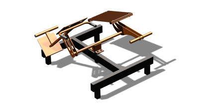 Силовой уличный тренажер  "Пресс Гиперэкстензия"  УТ420 в Республике Дагестан