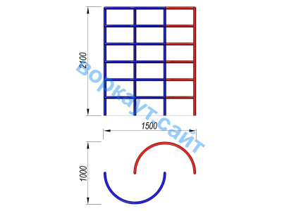 Шведская стенка полукруглая ДСК 3503 в Республике Дагестан