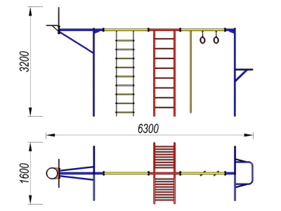 Гимнастический комплекс с баскетбольным щитом МАФ 3001 в Республике Дагестан Гимнастический комплекс с баскетбольным щитом МАФ 3001 в Республике Дагестан